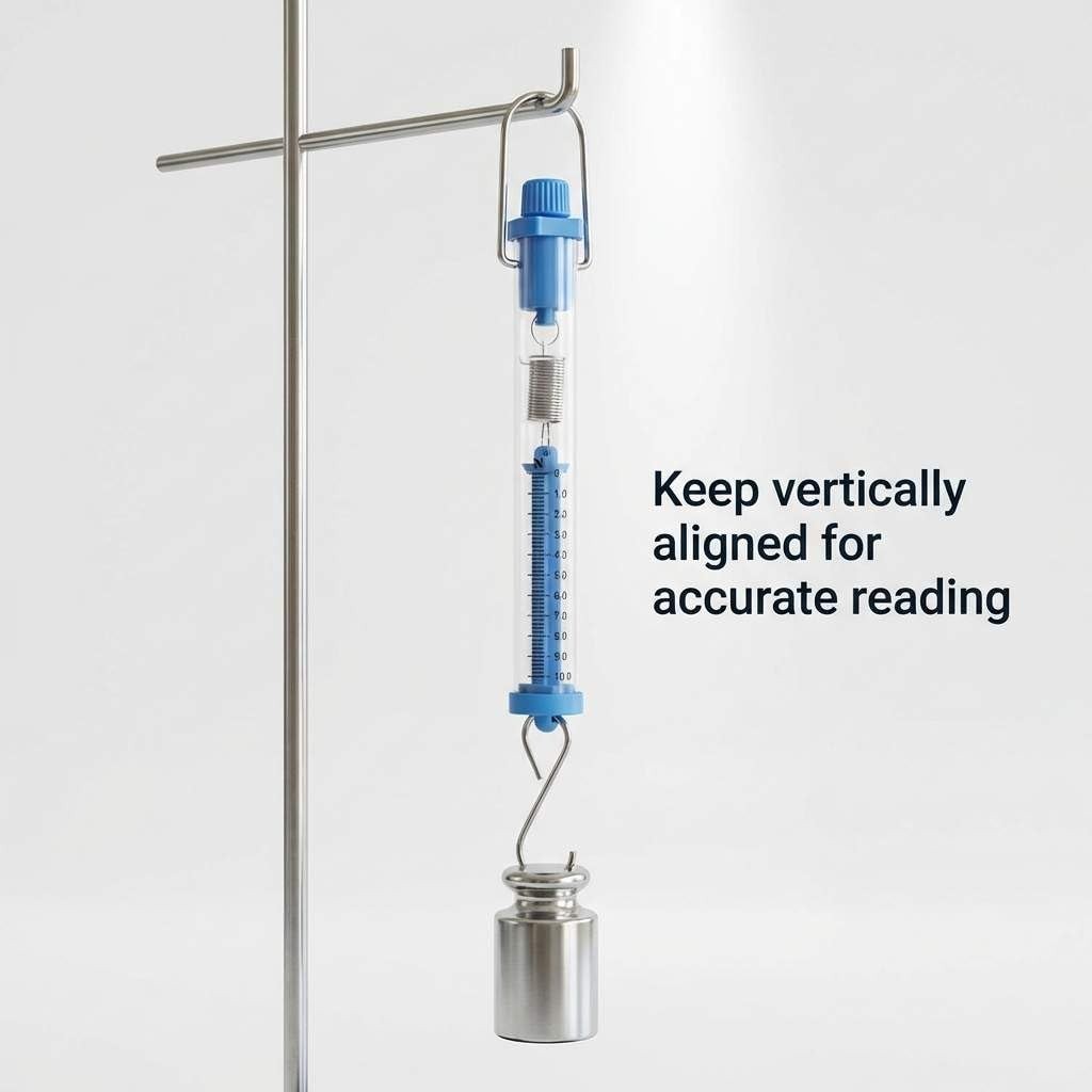 Tubular Spring Scale Set – 1N to 30N, Dual Scale for Physics Labs & Classrooms
