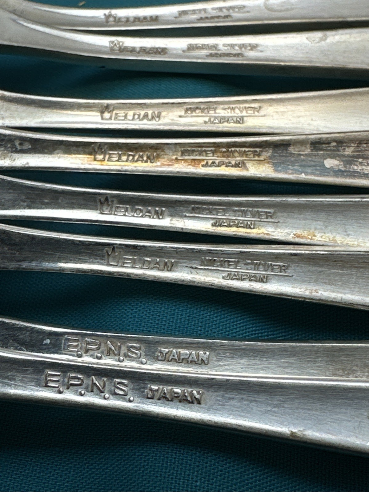 32 Pc ELD28 “Flowers” Silverplated FLATWARE & SERVING MIX Eldan EPNS Japan