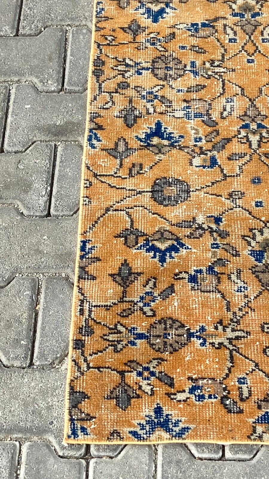 Orange Runner Rug, 1.8×7.1 ft Runner Rug, Kitchen Runner Rug, Turkish Runner Rug
