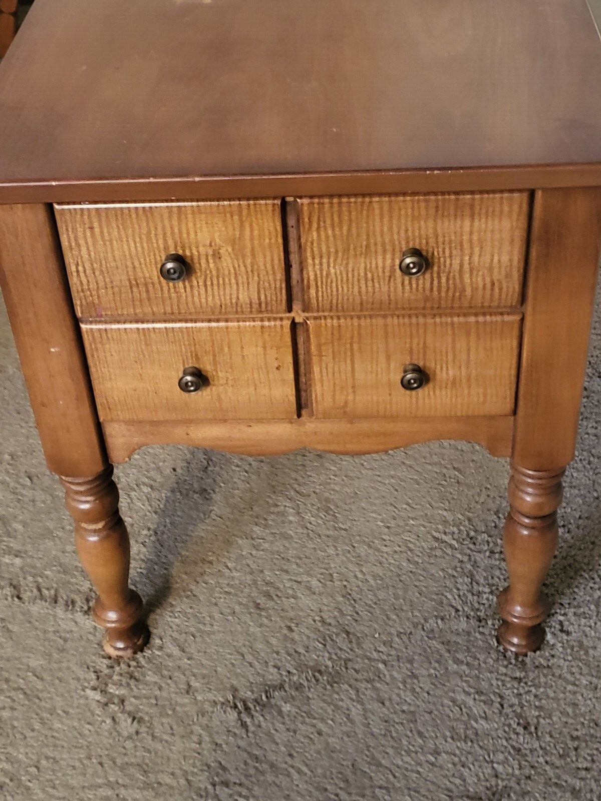 2 lane end tables 1966 (12-14-66) 2 drawers 19″width 26″ length 22″ height