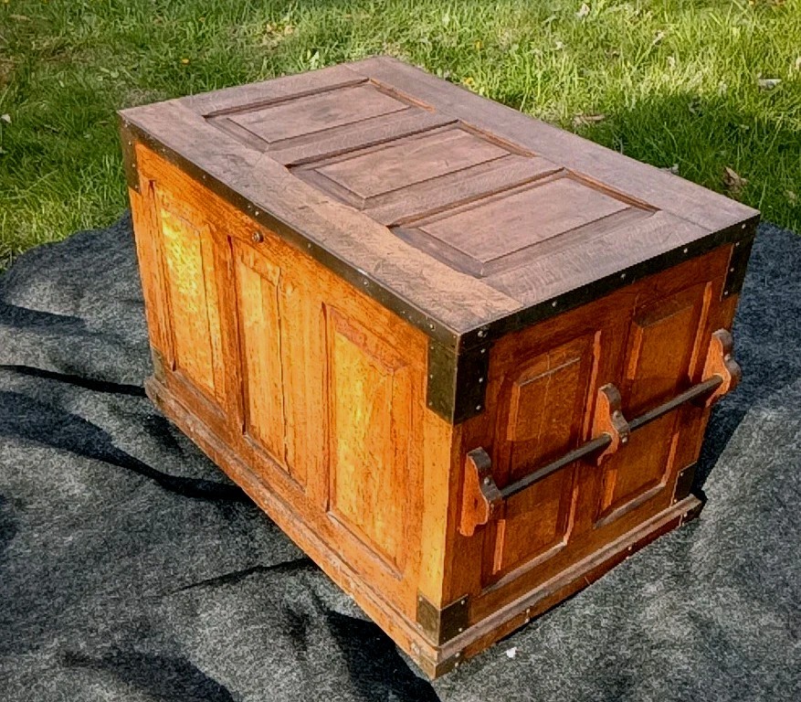 Antique Raised Panel Chest w/Four Custom Insert Compartments For Firearms (?)