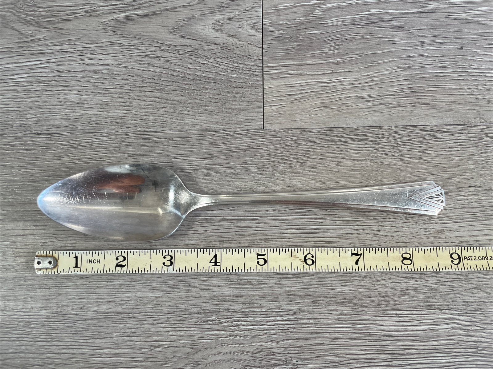 Vintage ART DECO Community Oneida Deauville oval Solid Serving Spoon 1929