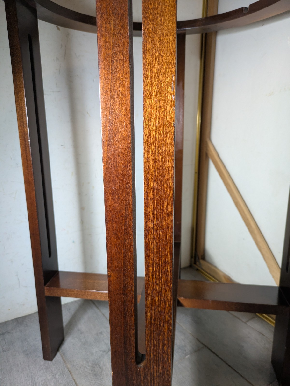Replogle 16″ World Globe Floor Stand Cherry Wood Mission Base USA Brass 2000s