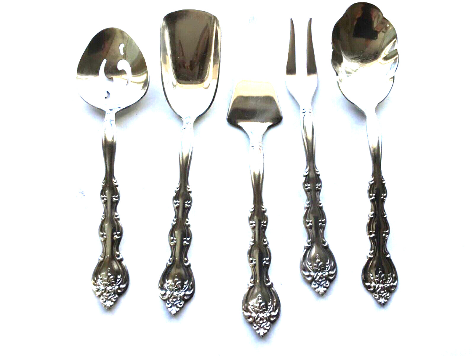 International Silverplate Interlude 5 Pc. Hostess Set Cheese Sugar Pea Pickle