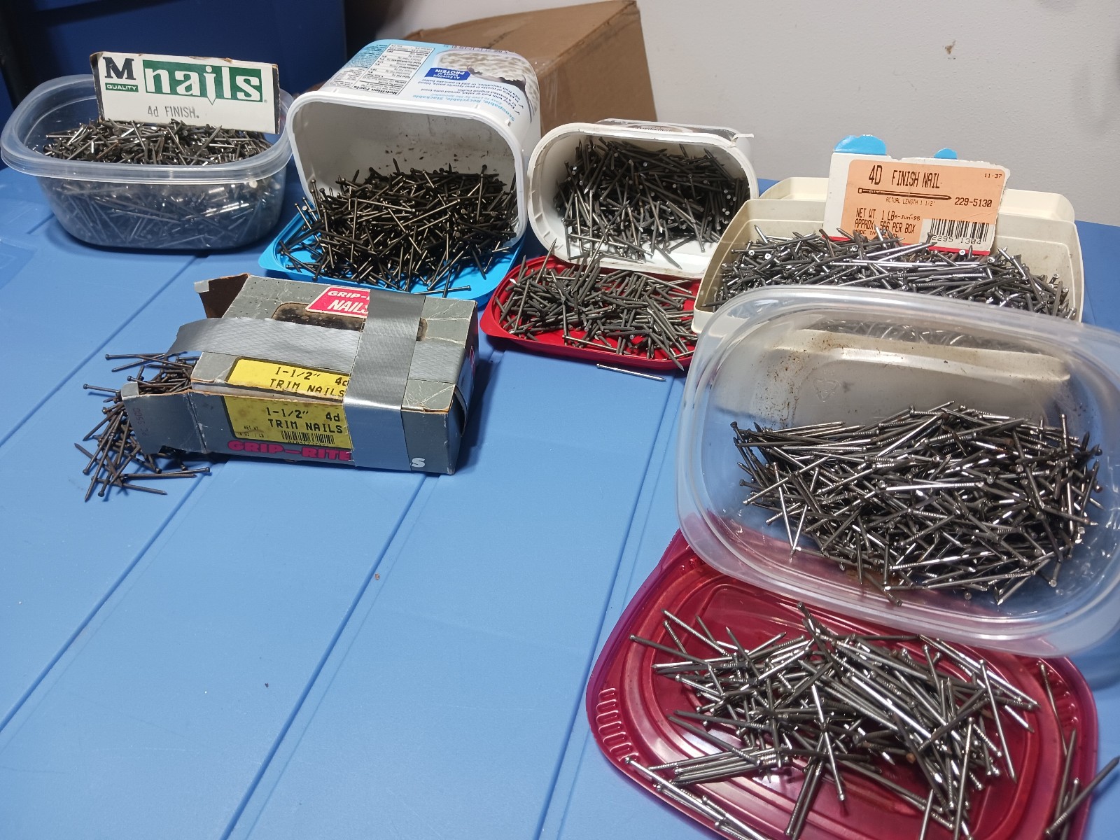 Thirty Eight (38) pounds of Assorted Nails Types-sizes-Styles