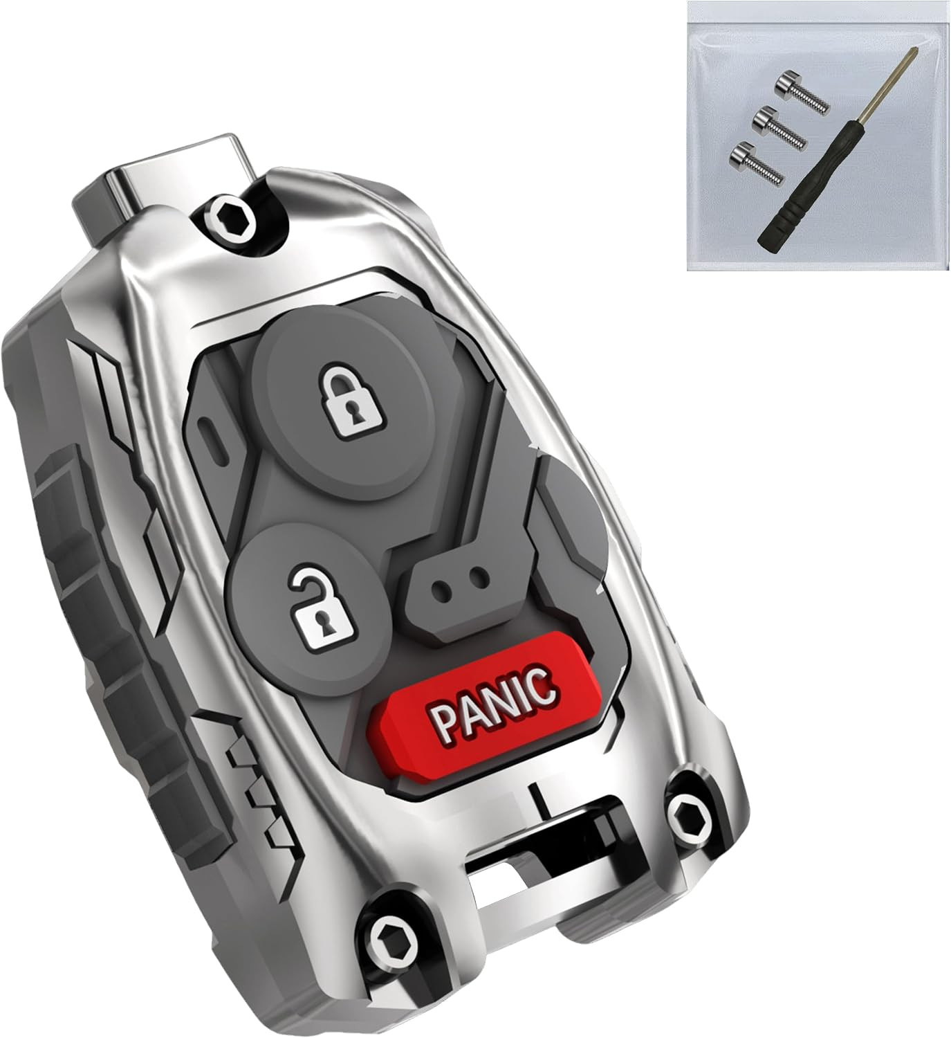 Cutting NOT Required – Upgraded Version Heavy Zinc Alloy Key Fob Shell Case Repl