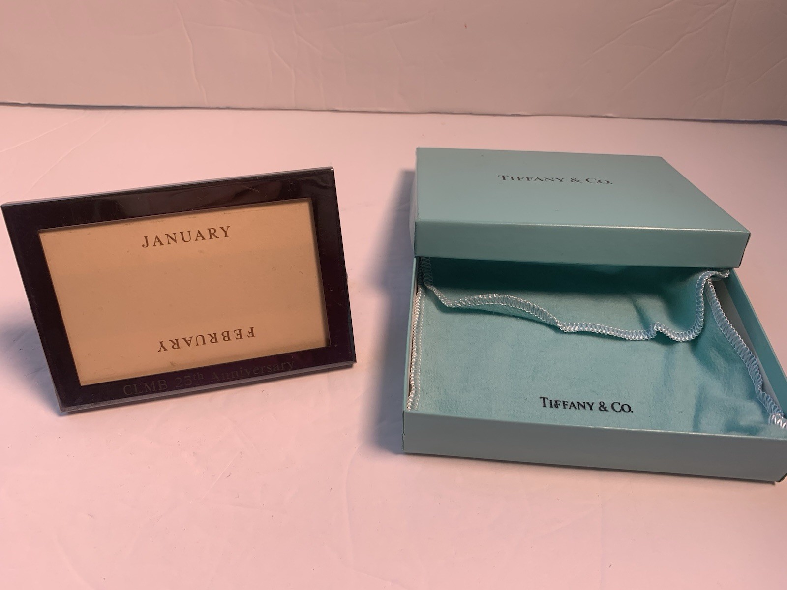 Vtg Tiffany & Co. Silver Plated Vintage Perpetual Desk Calendar Monogramed