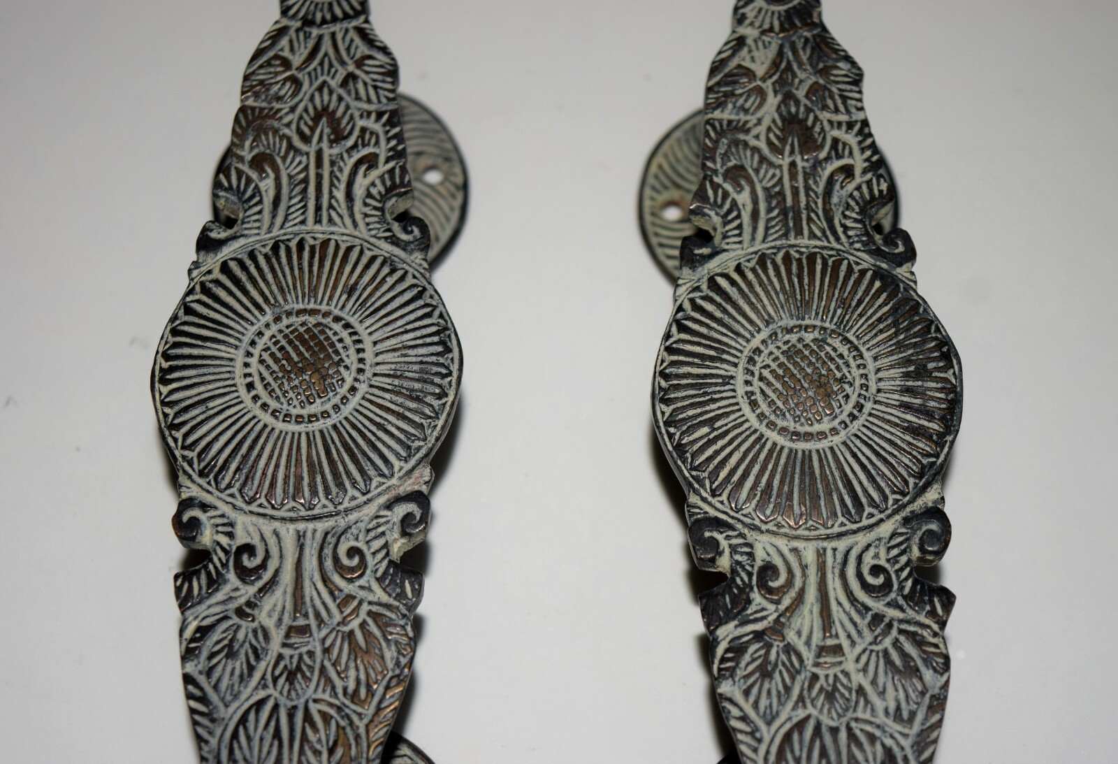 Sunflower Design Antique Door Puller Souvenir Brass Florets Cabinet Handle HK218