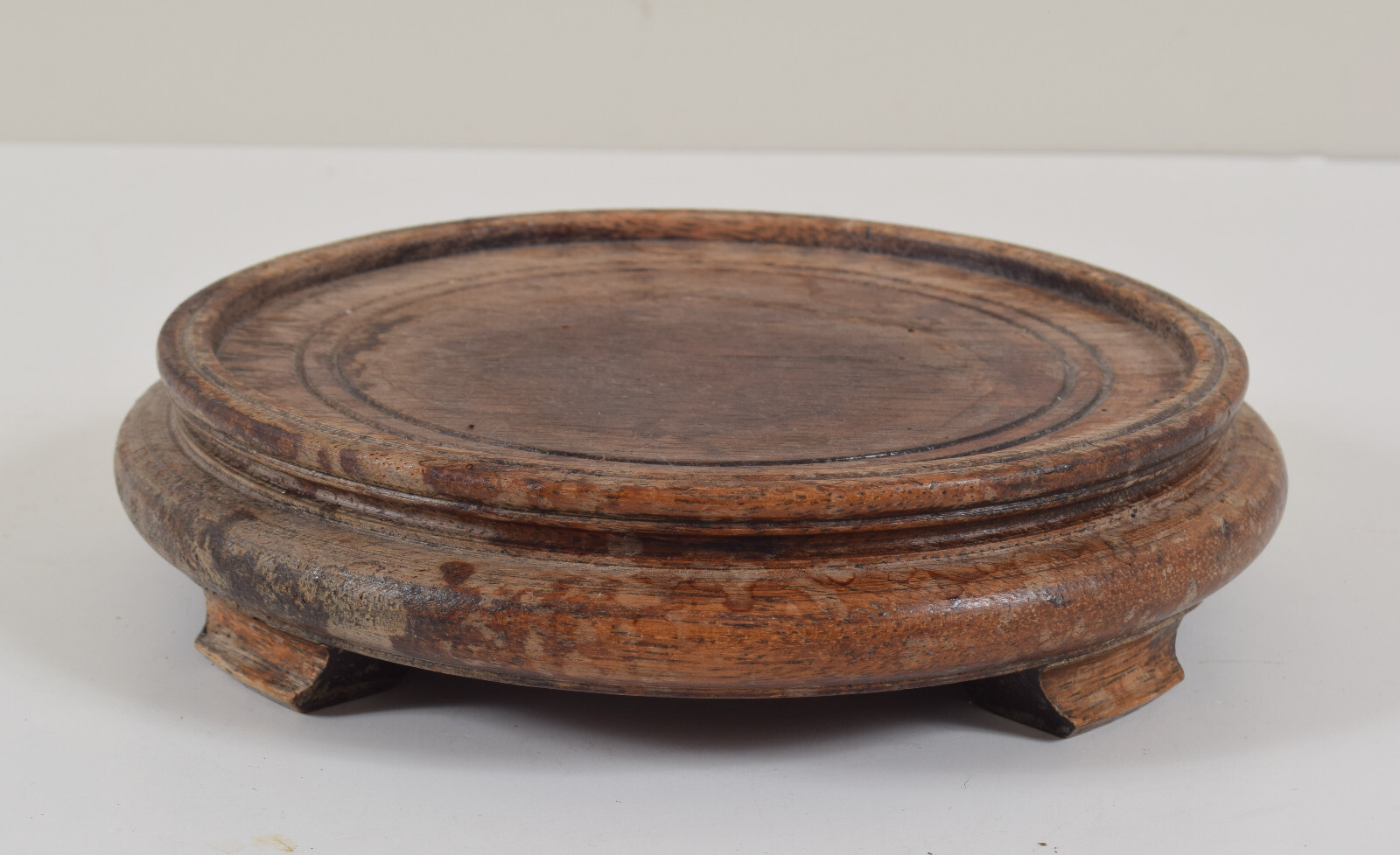 Chinese Wood Vase Stand for up to 5 7/8″ Base Antique