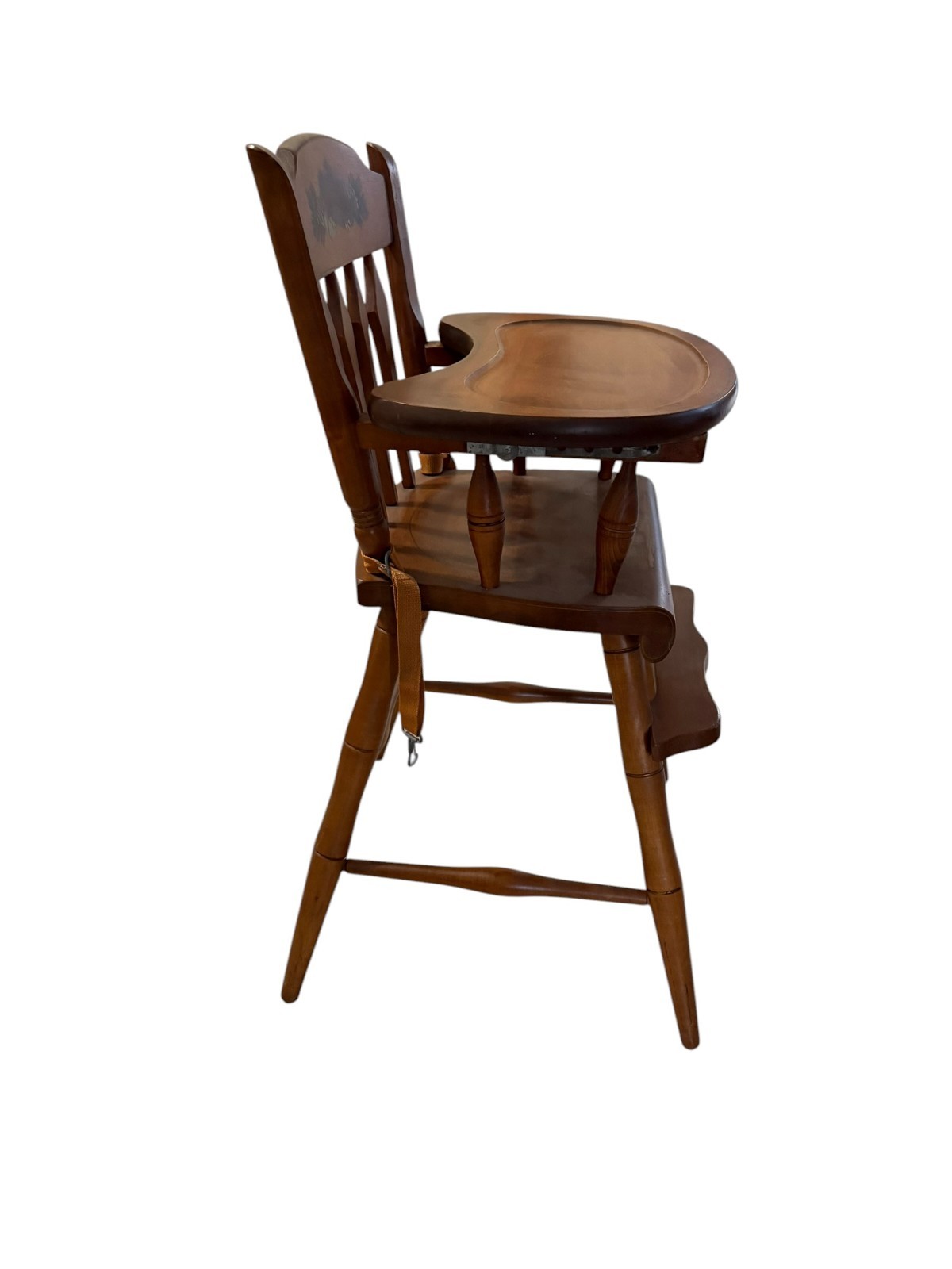 Vintage Ethan Allen Little People Solid Maple High Chair | Nutmeg Finish | Dec 1