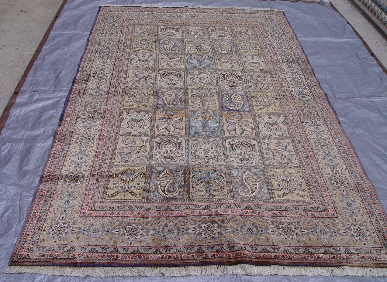 5’3″ x 9′ Superb Tabrizz Silk & Wool Hand Knotted Floral Garden Unique Rug