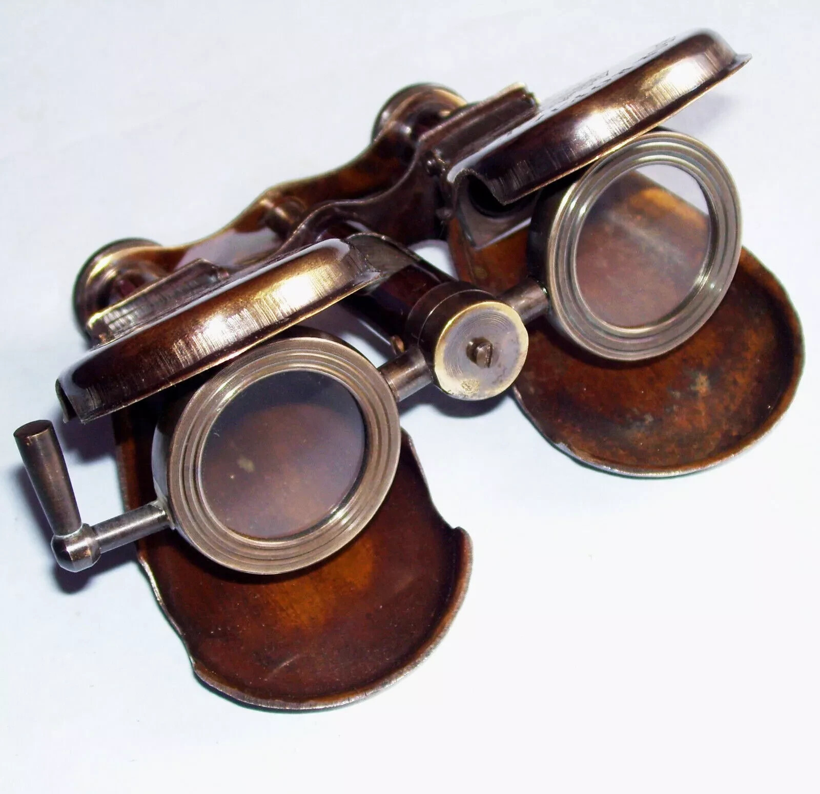 BRASS ANTIQUE BINOCULAR MARITIME VINTAGE GIFT FOLDABLE BINOCULARS TELESCOPE @