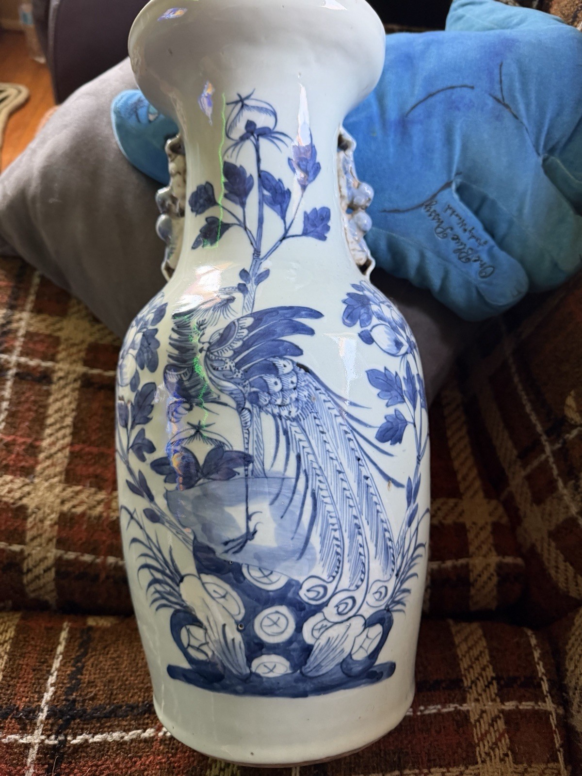 Antique Chinese Blue And White Vase