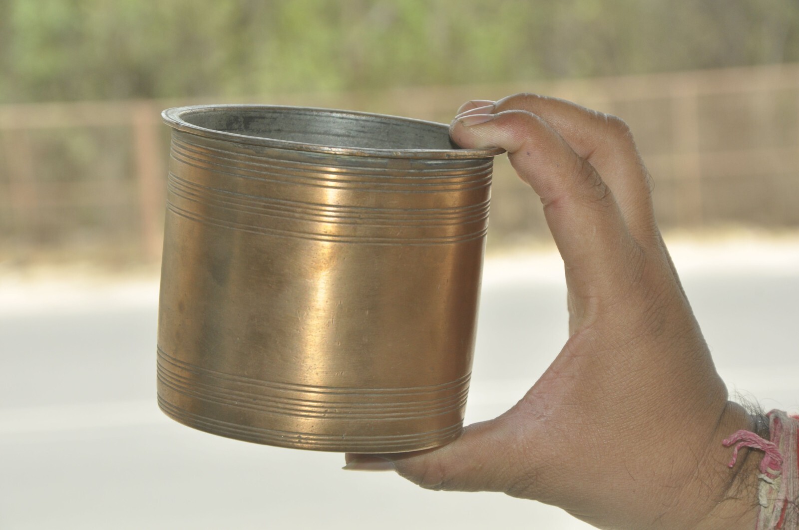 Vintage Brass Handcrafted Heavy Solid Handcrafted Holy Water Pot,Rich Patina