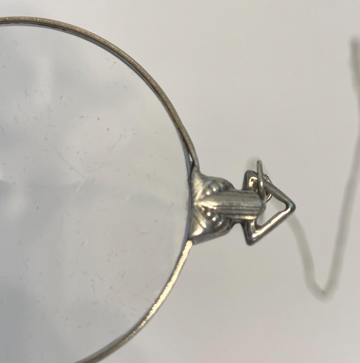 Antique Signed SPR Solid 14k White Gold Eye Glasses Lorgnette 19.30gr Scrap or