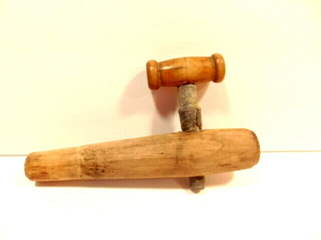 vintage wood and metal barrel tap