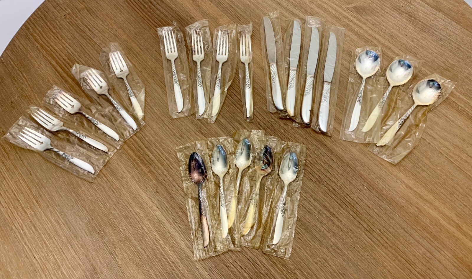 Lot of Wm A Rogers Silver Overlaid- Wildwood I Always Set of 21 Oneida Ltd. NOS