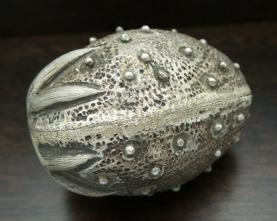Vintage Mid-Century Mexican F. NAVA Sterling Silver Designer Strawberry Pill Box