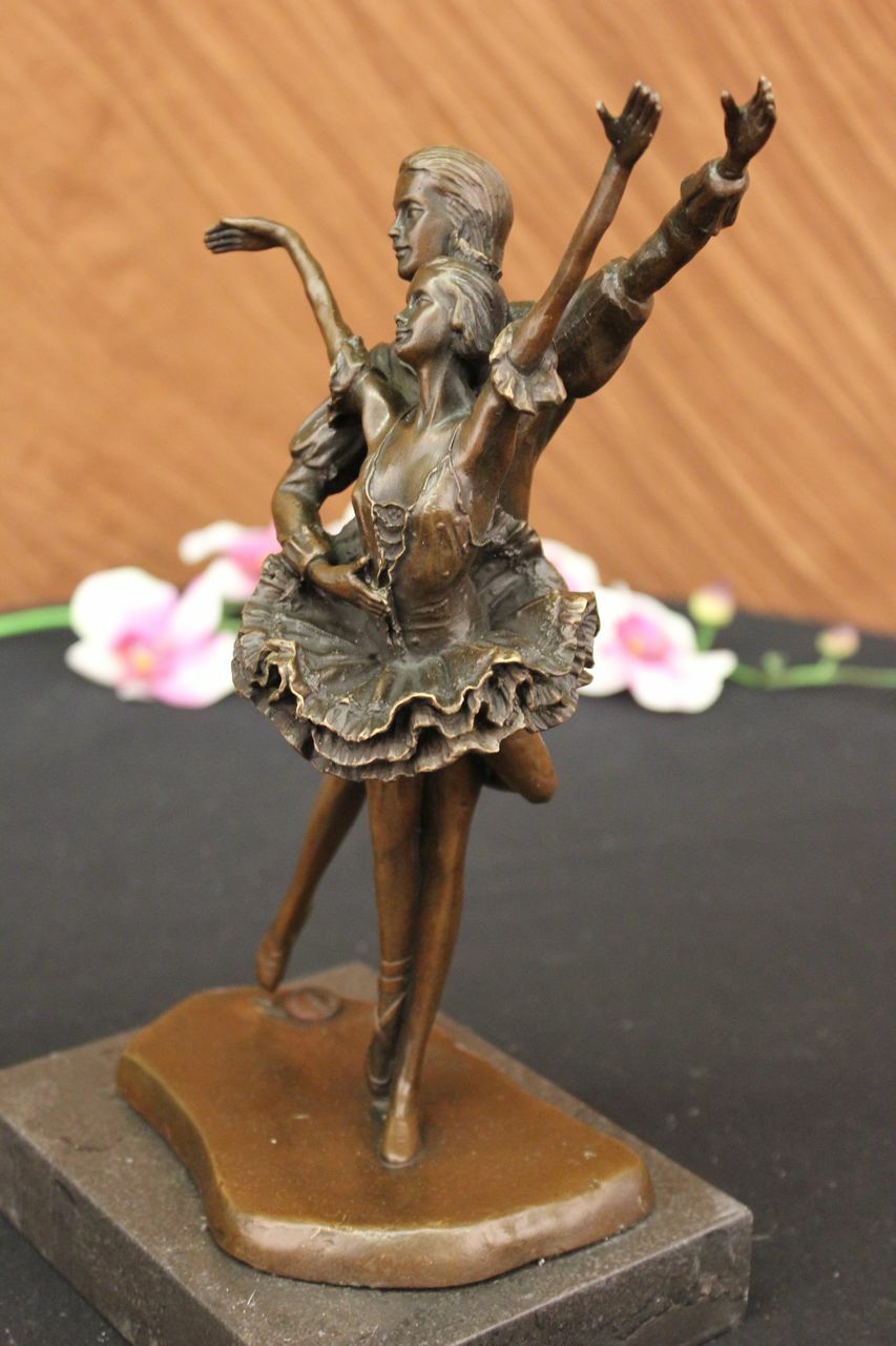 Dancing Lovers 12″ High Accent 100% Solid Bronze Sculpture Home Decoration decor