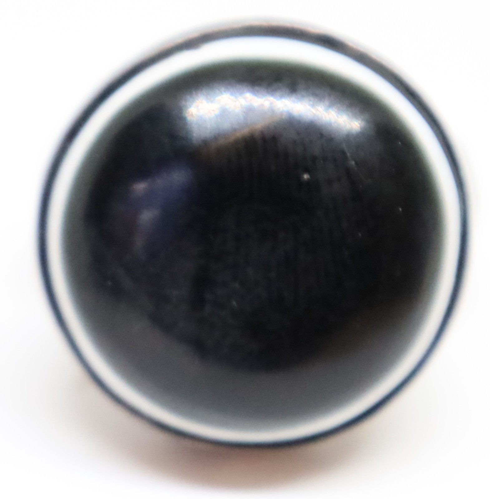 Ancient Beautiful Black And White Agate Silver Ring