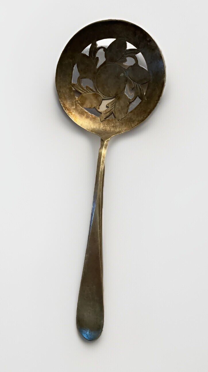 Vintage WM Rogers Silver Tomato Relish Serving Spoon Original Rogers 7.5” x 3”