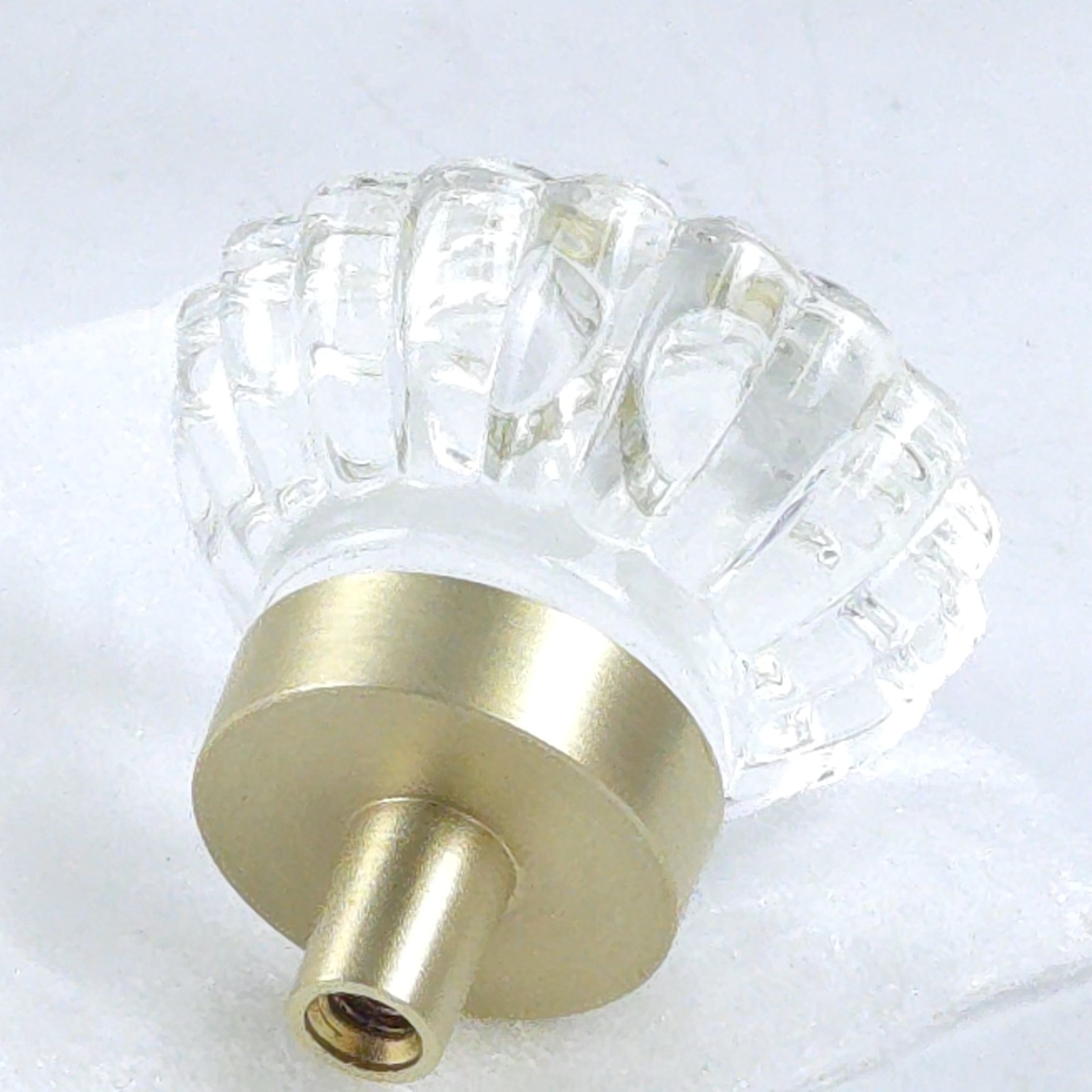 16x Crystal Cabinet Door Knobs, Handles / Gold Accent With Hardware