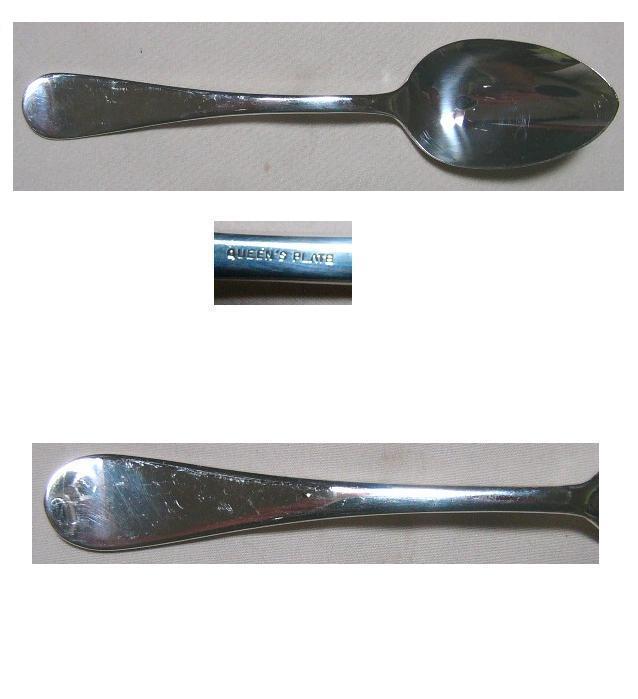 OLD ENGLISH or PLAIN OVAL or DESSERT SPOONQUEENS PLATE CANADA