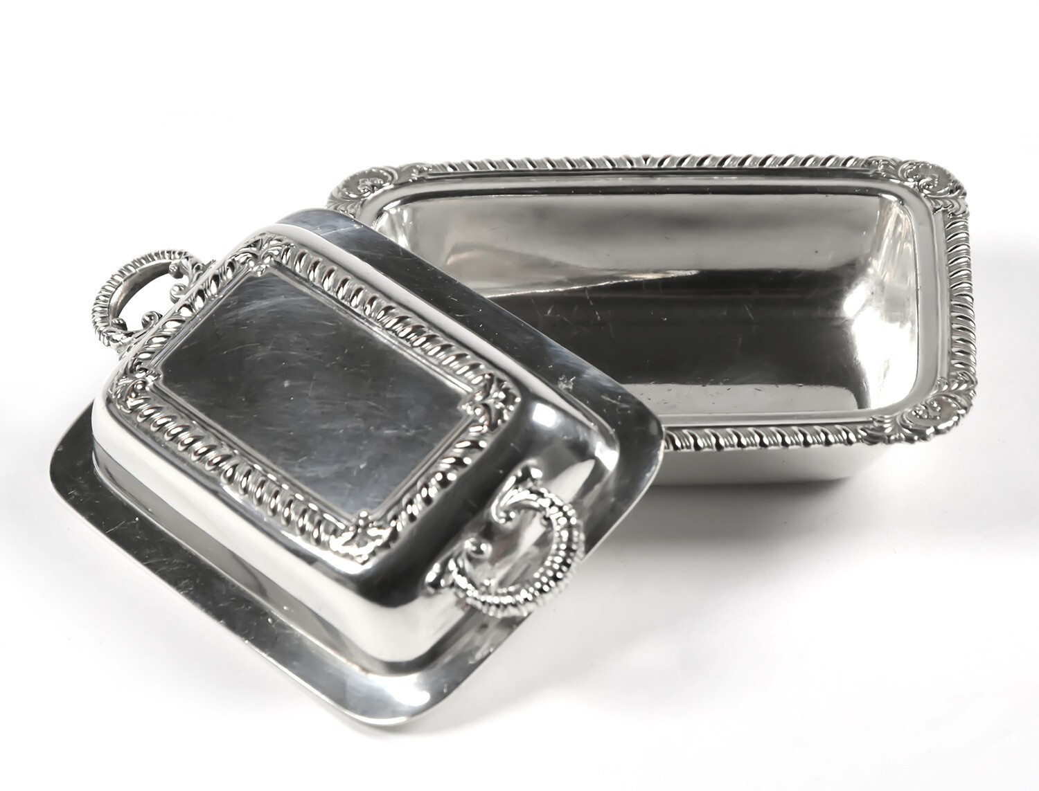 Silver Plate Butter or Pate Server Tray with Spreading Knife- SLV400