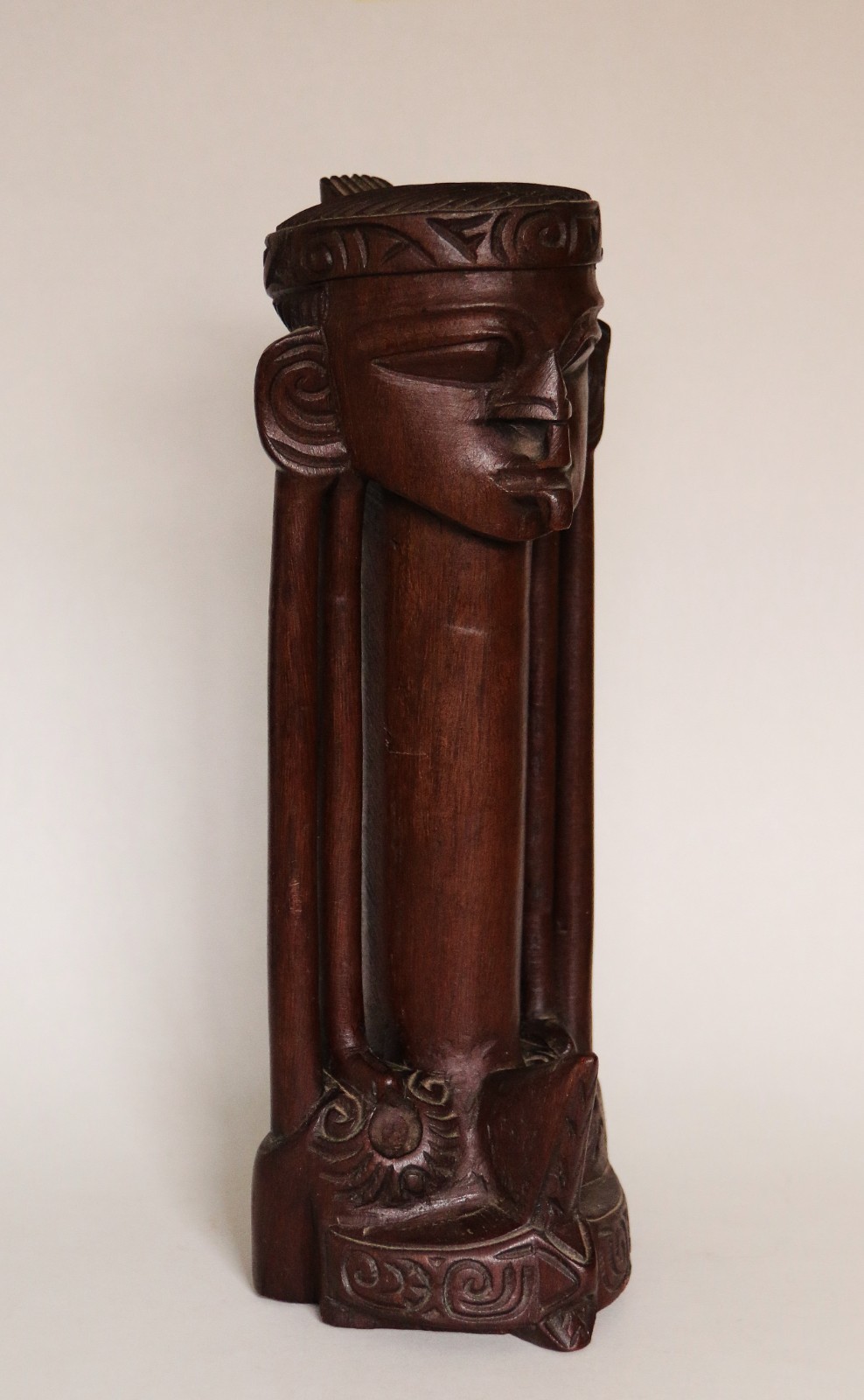Borneo Tribal Art Hand Carved Ironwood Sarawak Art Dayak Carving 27cm Tall