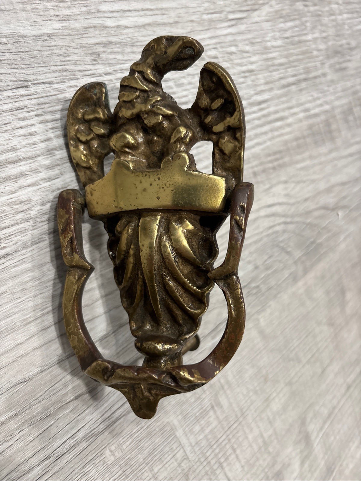 Antique Brass Eagle Door Knocker 1930’s Marked 181S