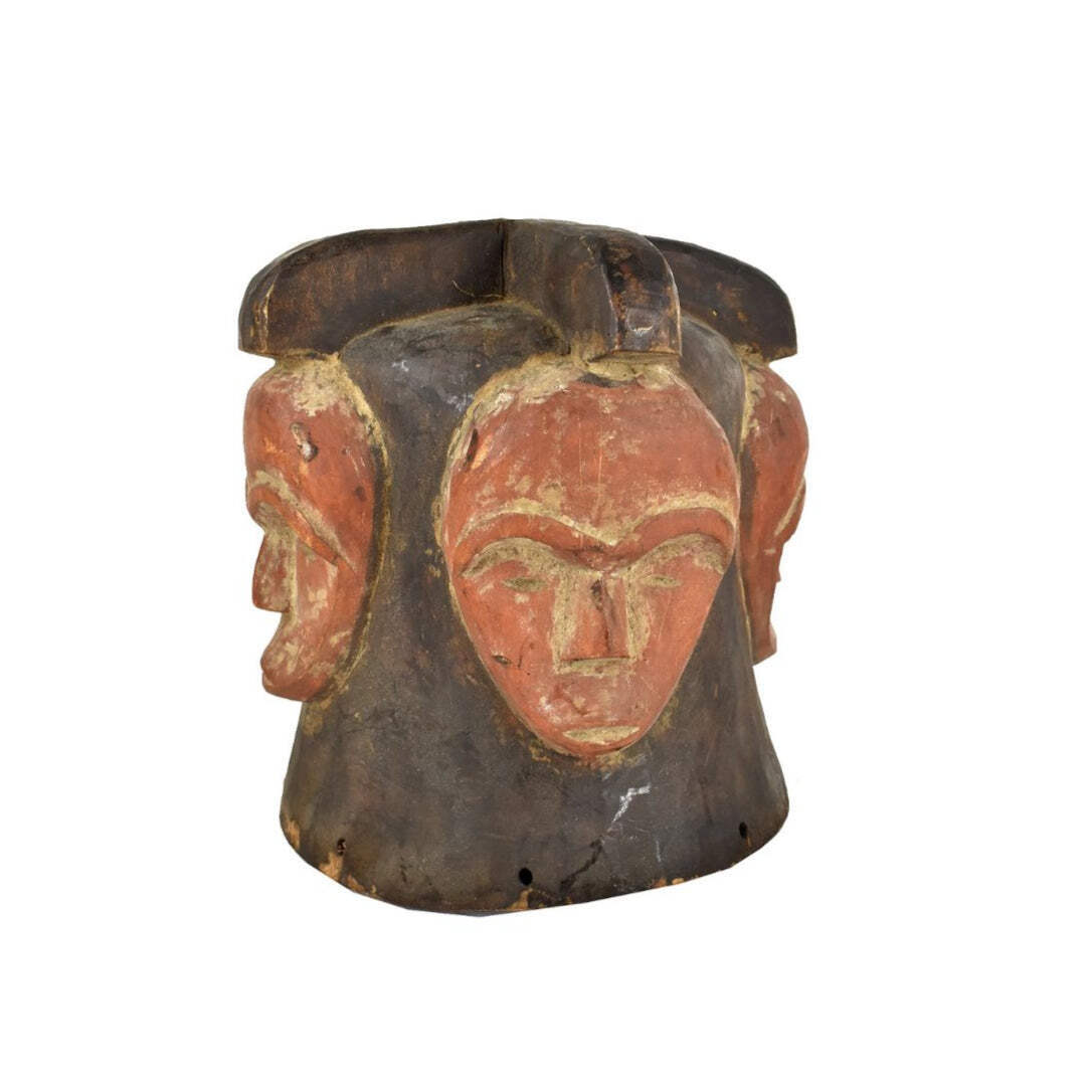 Fang Helmet Mask with Four Faces Gabon