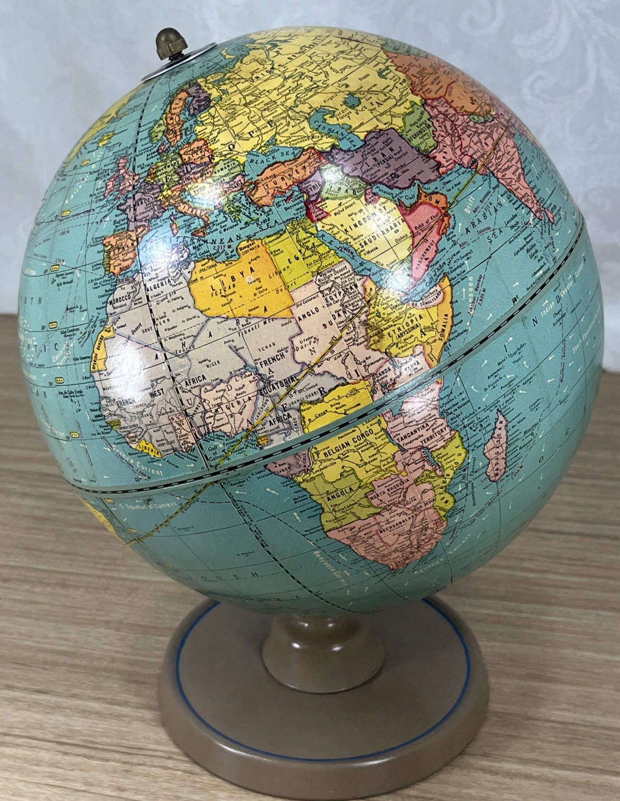 Vintage Crams Universal Terrestrial No 90 9” Globe Post WWII 1950’s