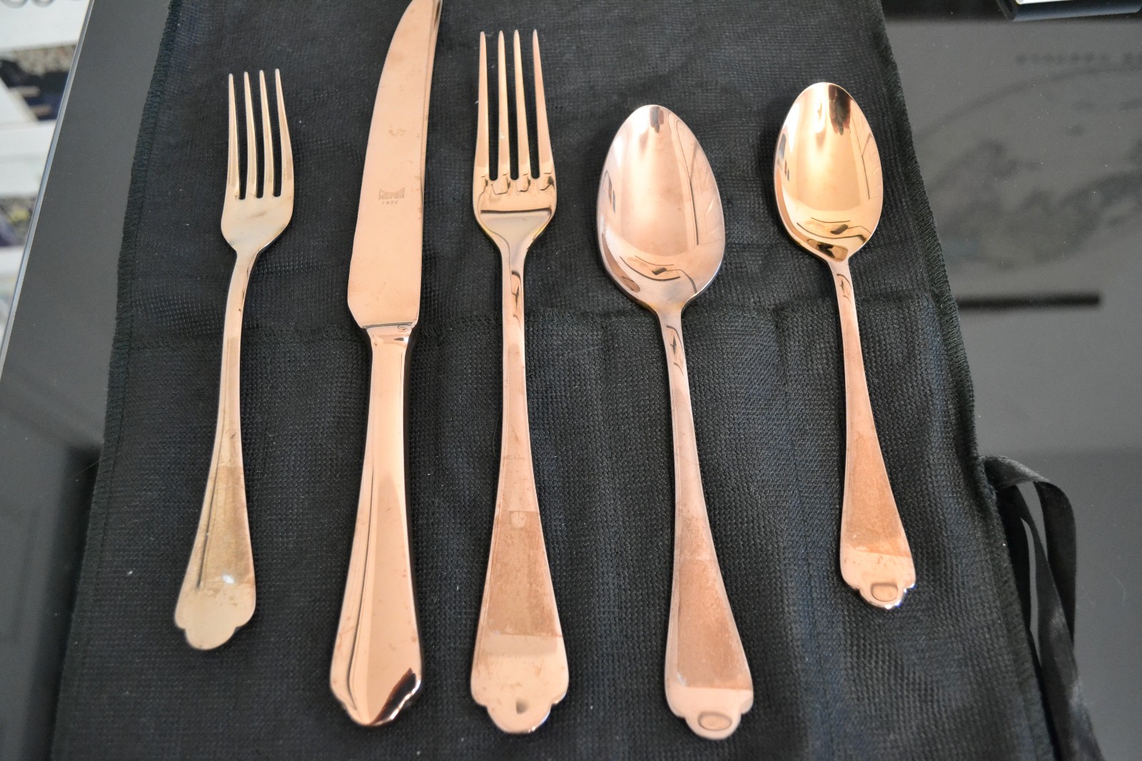MEPRA Flatware 5 pieces set Dolce Vita Vintage Bronzo Brand new Made in Italy