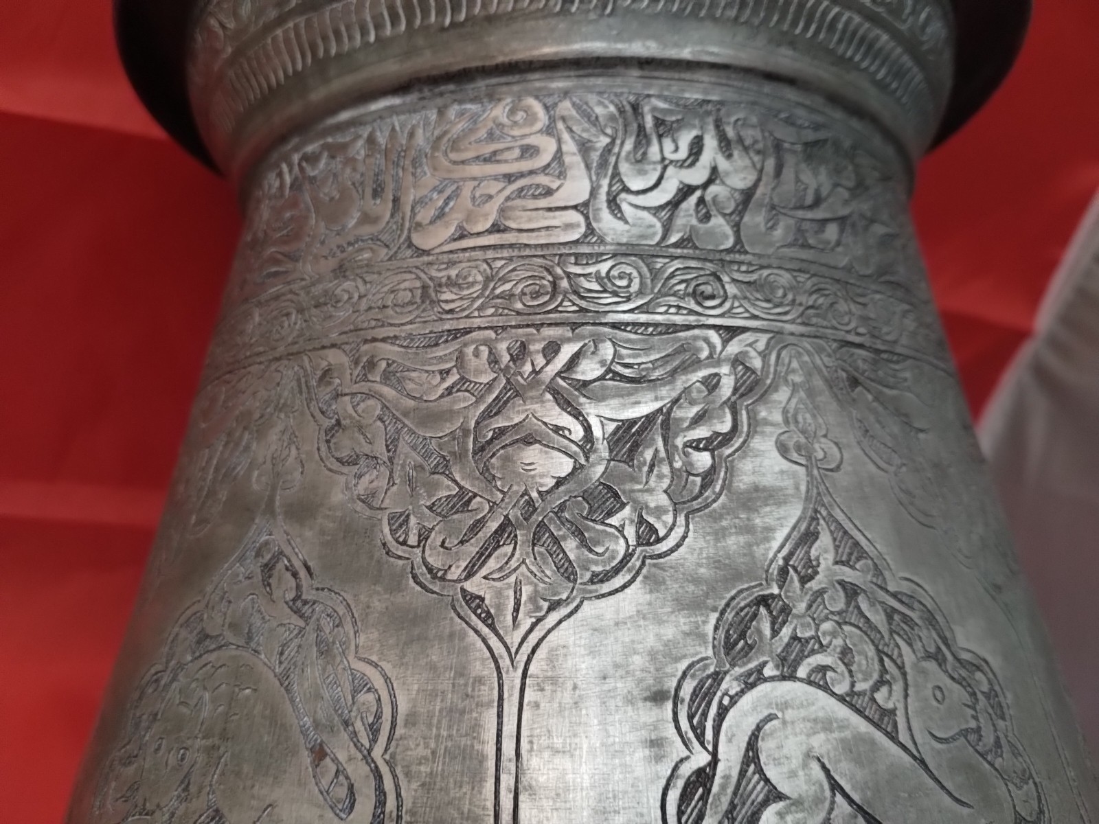 Antique Persian Moorish Lidded Engraved Vessel Rare & Amazing Estate Find!!