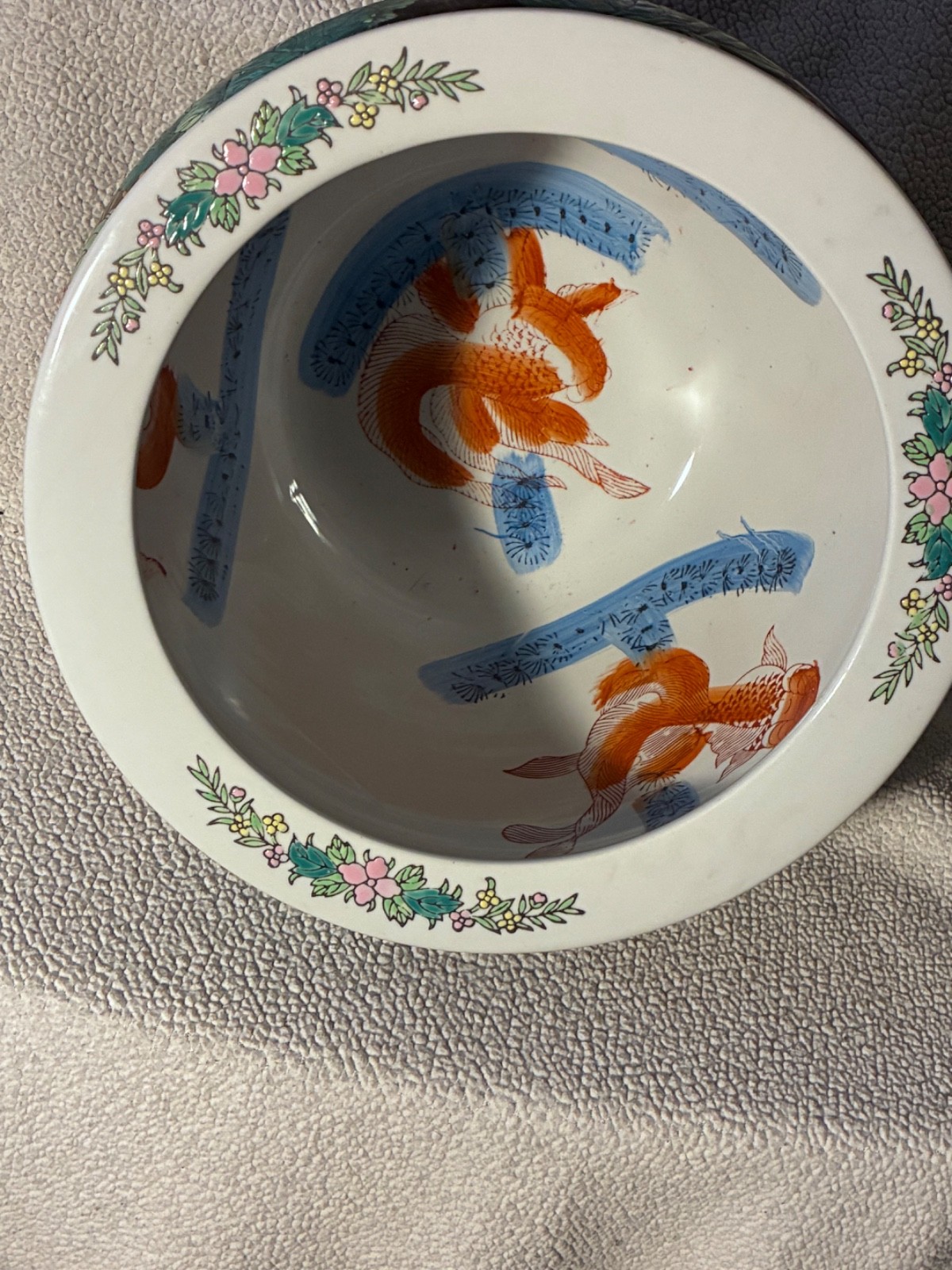 Multiple colors vintage chinese fish bowl