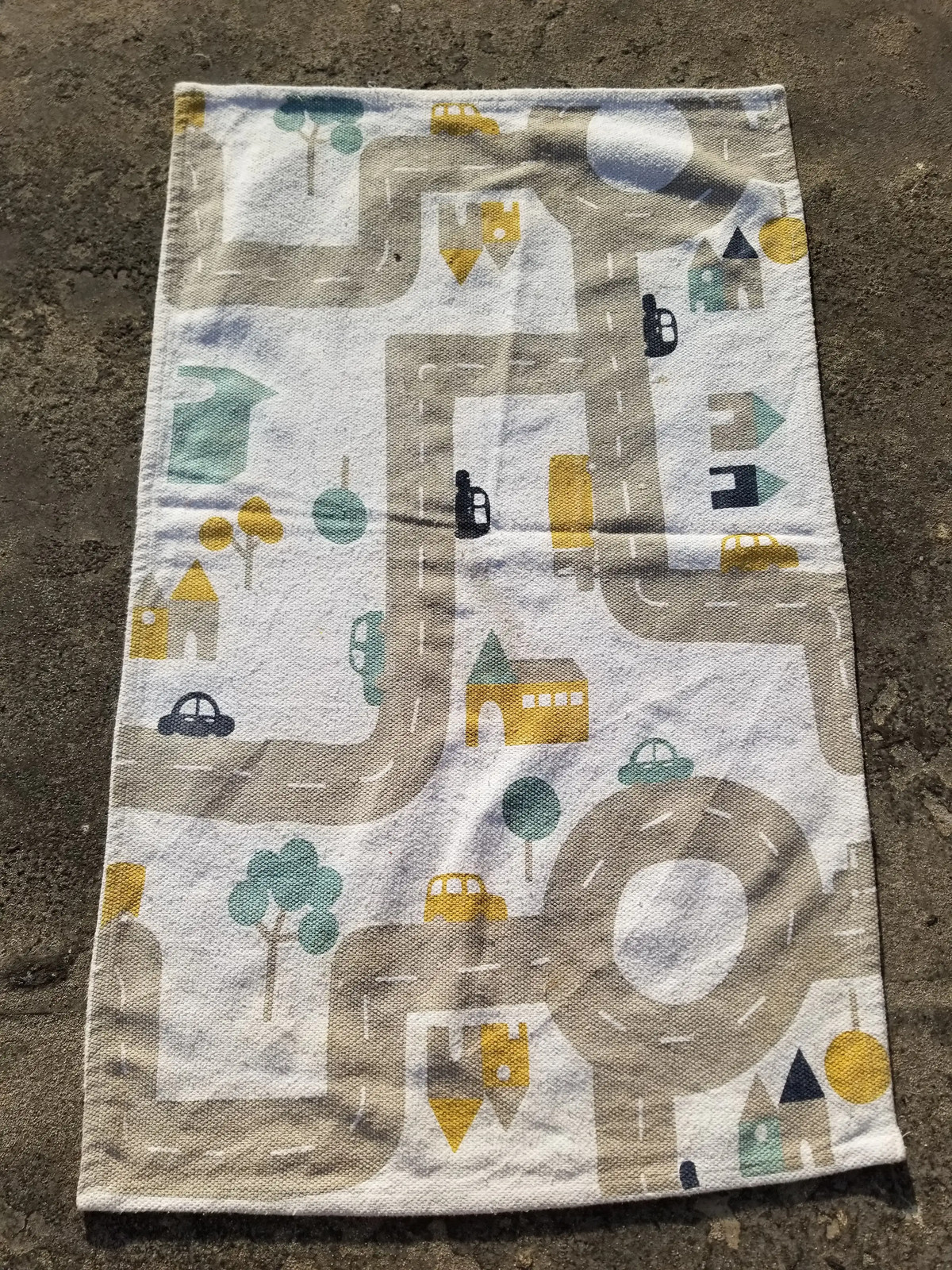 Vintage Traditional Handmade Way Play Printed Wool Multicolor Kilim 4.3×2.6 ft