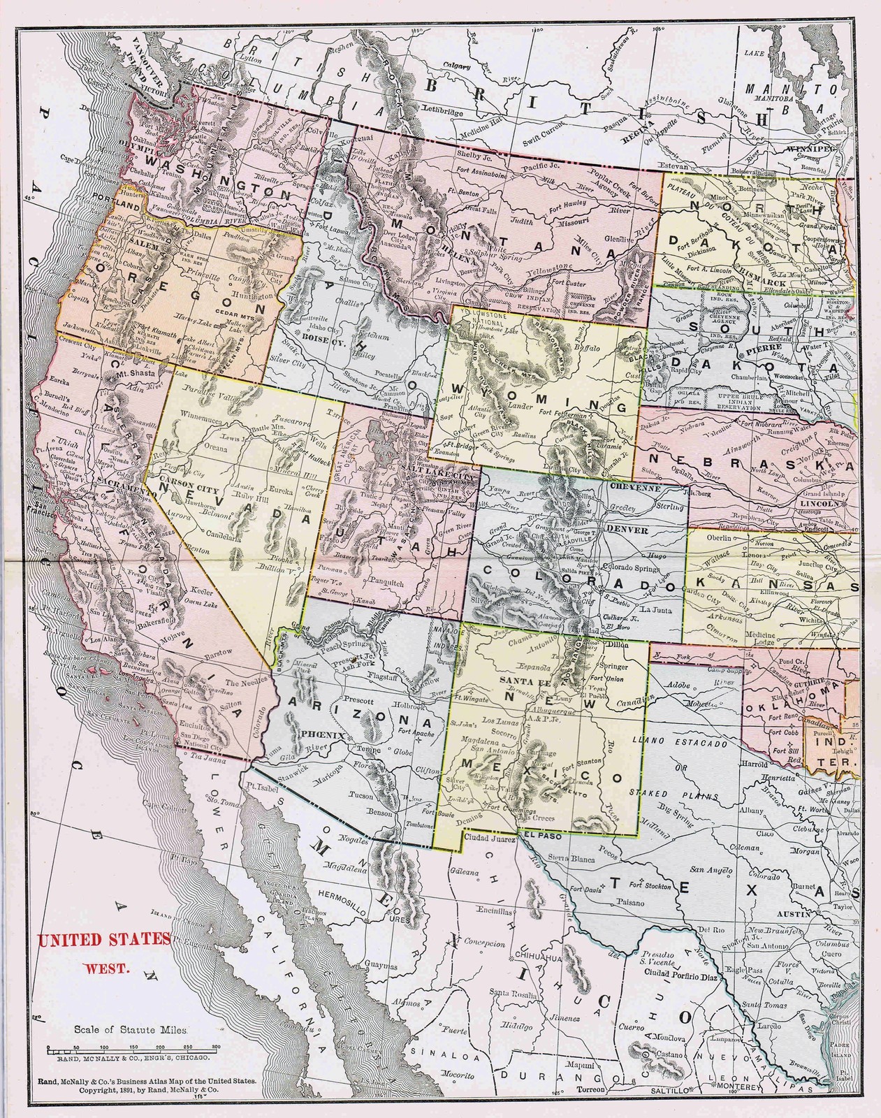 Eastern & Western United States Maps (2) – 1891