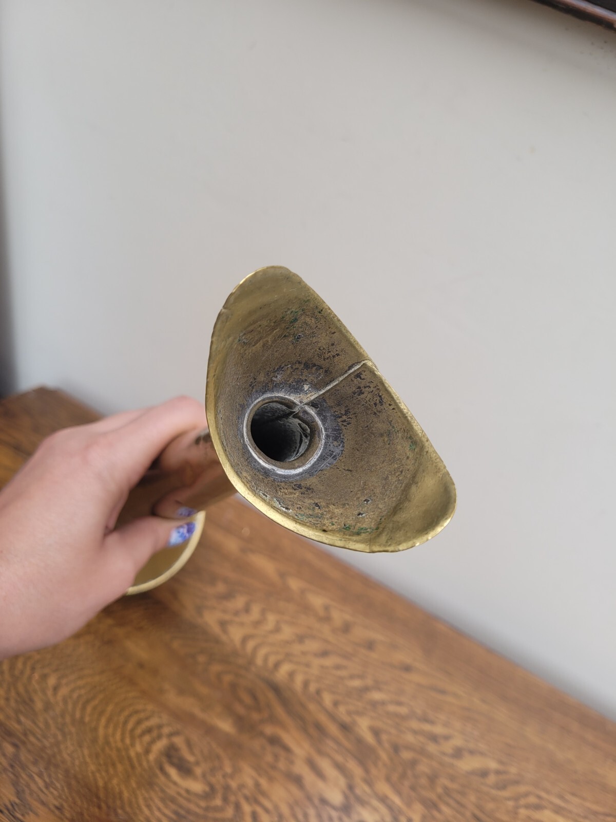 Antique Brass Fireman Chief Naval Speaking Parade Horn Trumpet