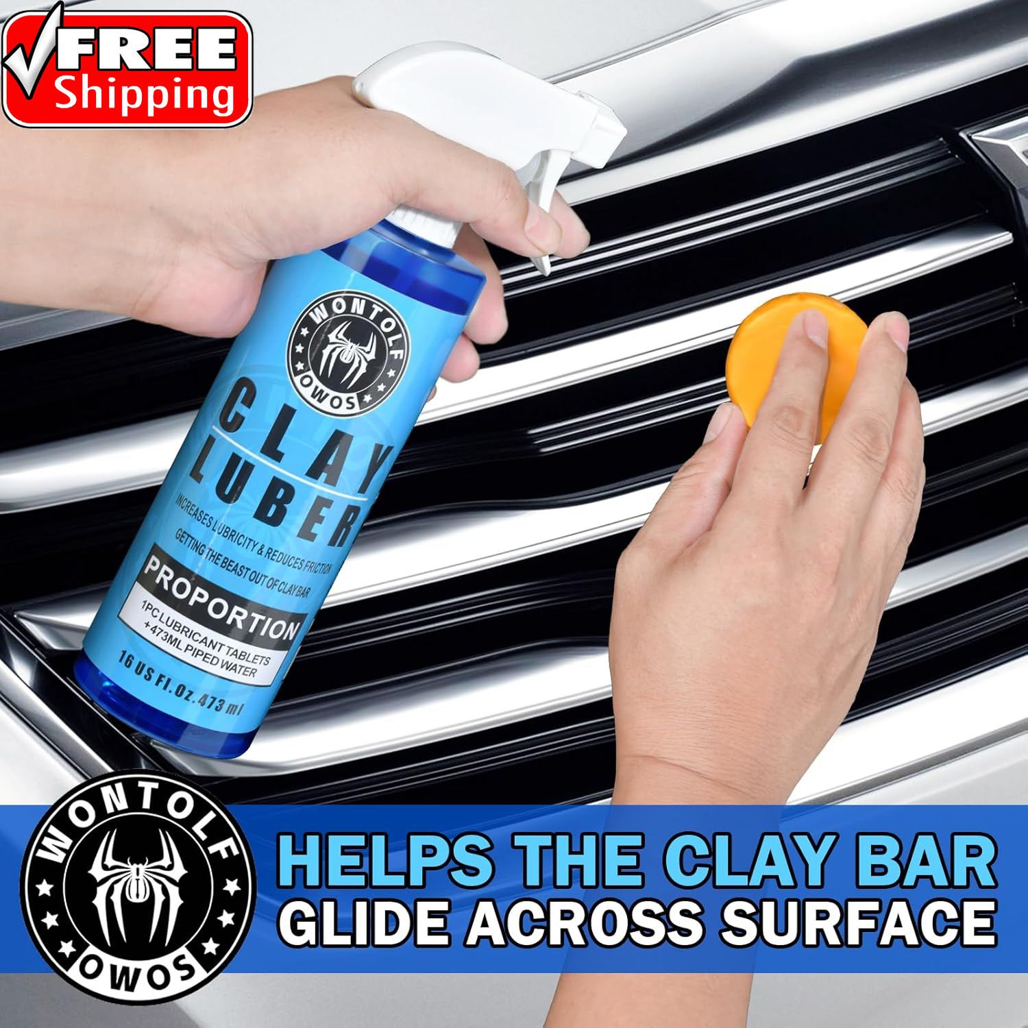 Clay Bar Kit, Complete Clay Bars Auto Detailing Clay Luber Lubricant Car Wash Ki