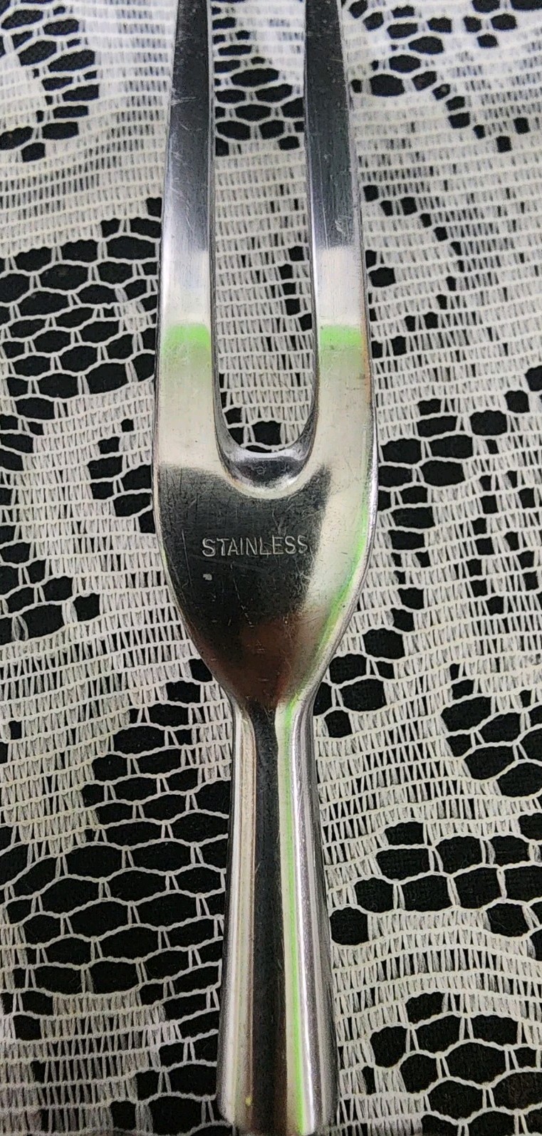 ART DECO c1933 INSPIRATION SILVERPLATED “9 3/8” STEAK CARVING FORK 🍠🥩