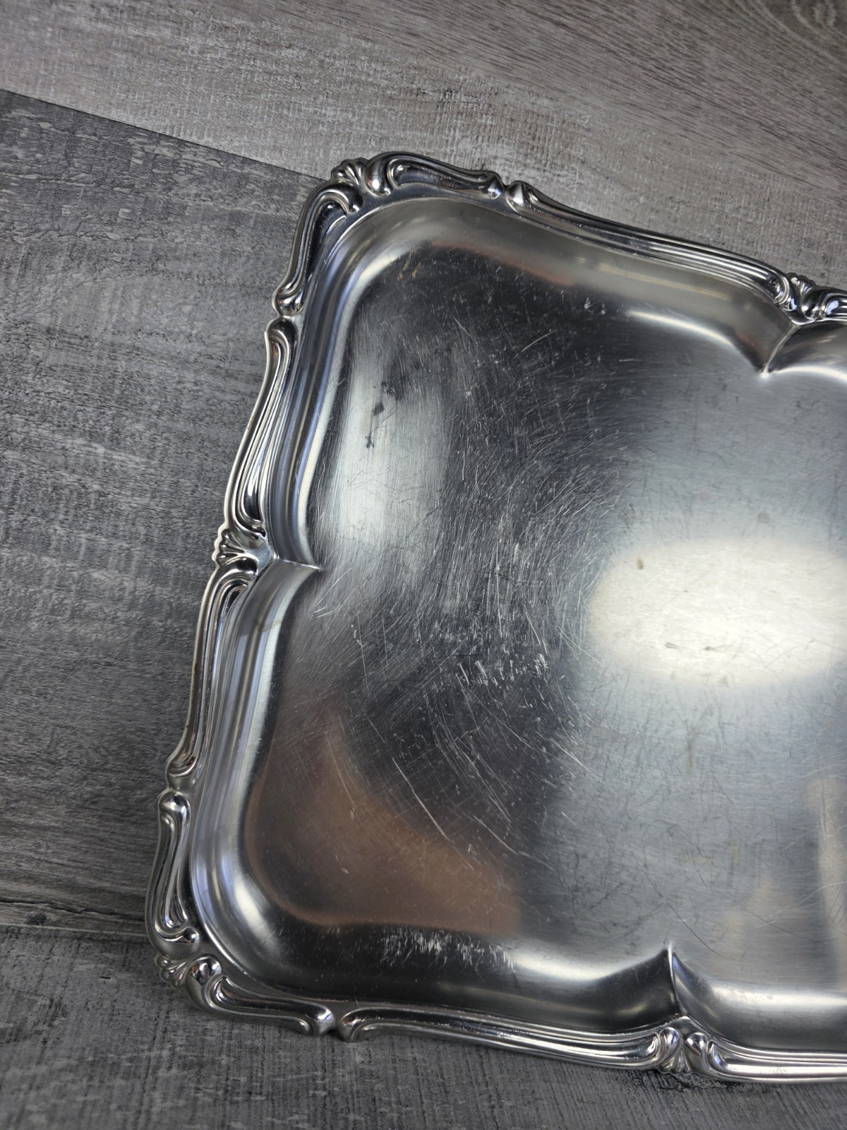 Vtg Alfra Alessi Italy 18/10 Stainless Steel Serving Tray Platter 13″ Ornate bn4