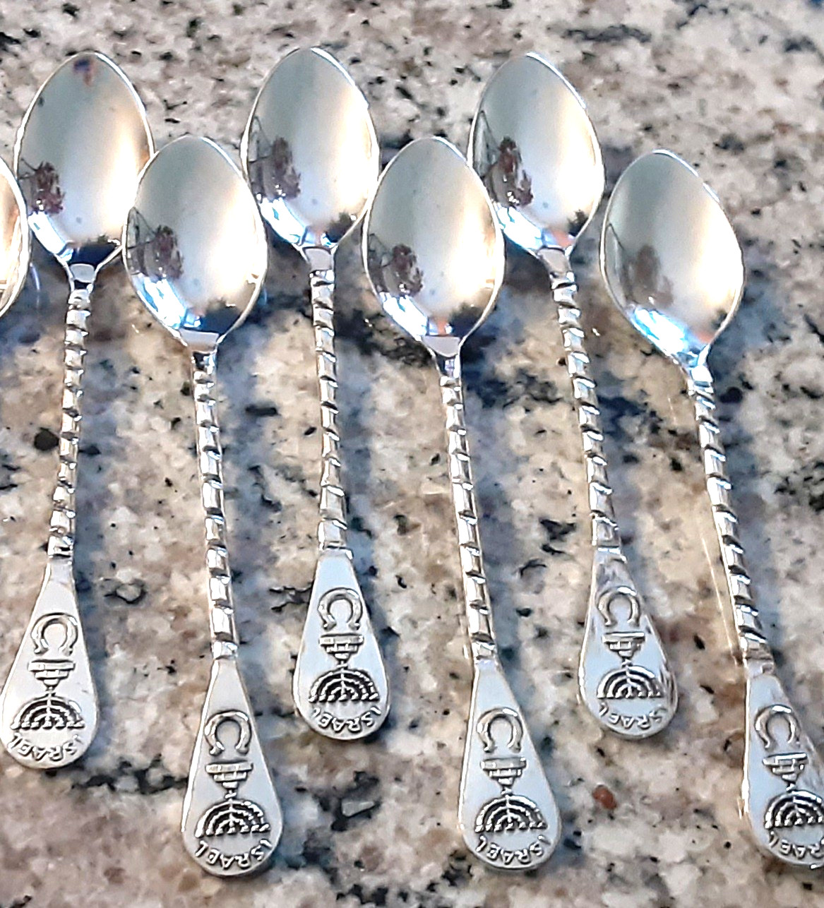 Israel Spoon Set of Six in Original Box/Tag 4.75” Beautifully Detailed – Vintage