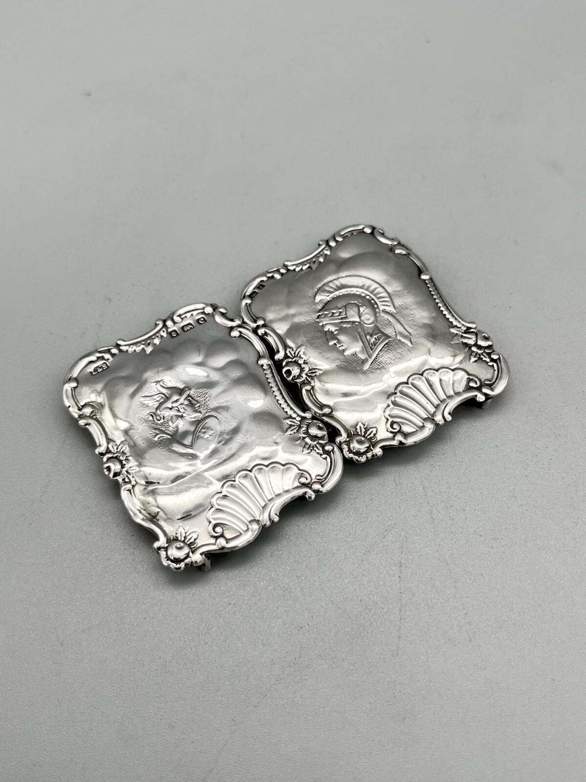 EDWARDIAN STERLING SILVER BELT BUCKLE, LEVI & SALAMAN, BIRMINGHAM, 1902