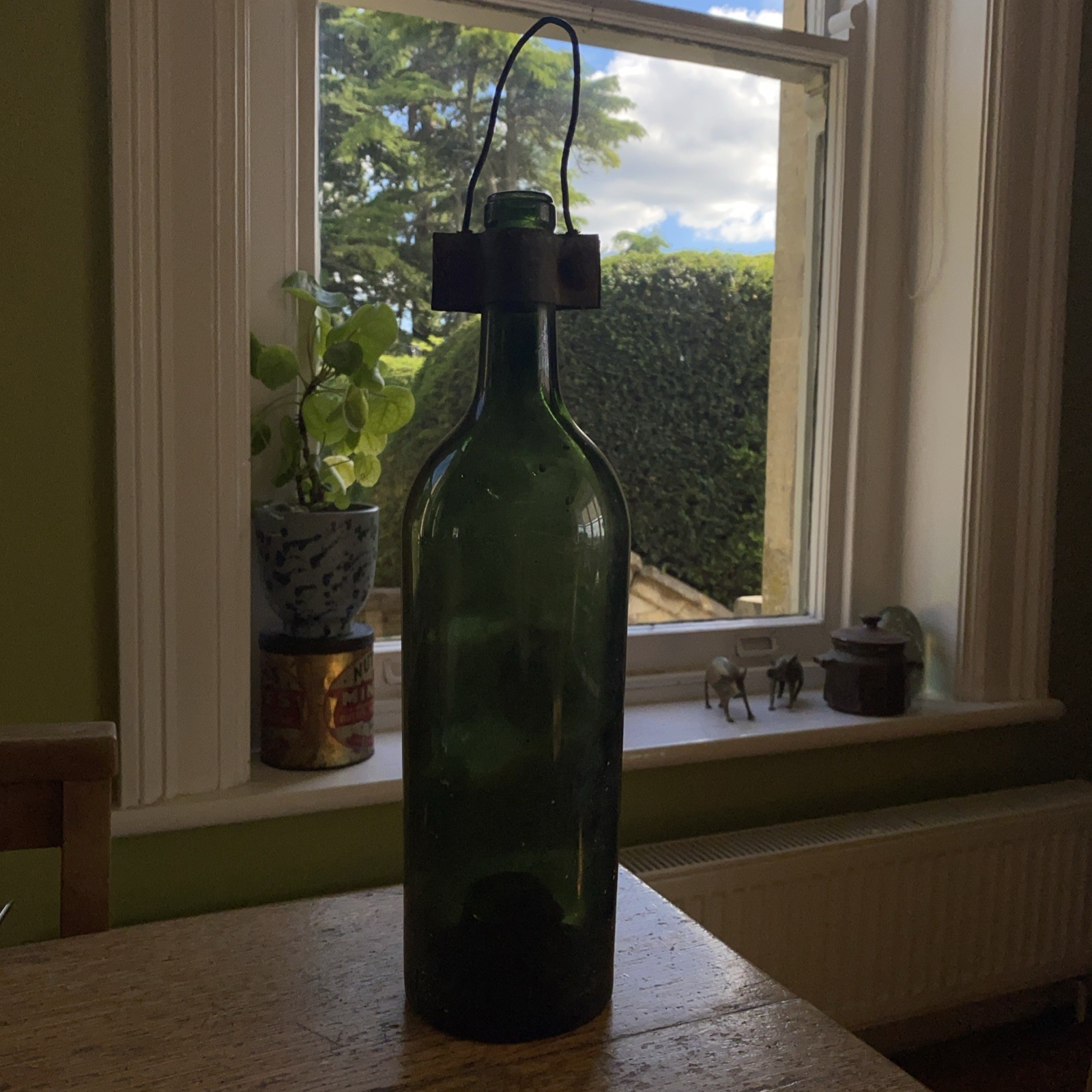 Antique Glass Fly Wasp Catcher Fabulous Georgian/Victorian Hand made