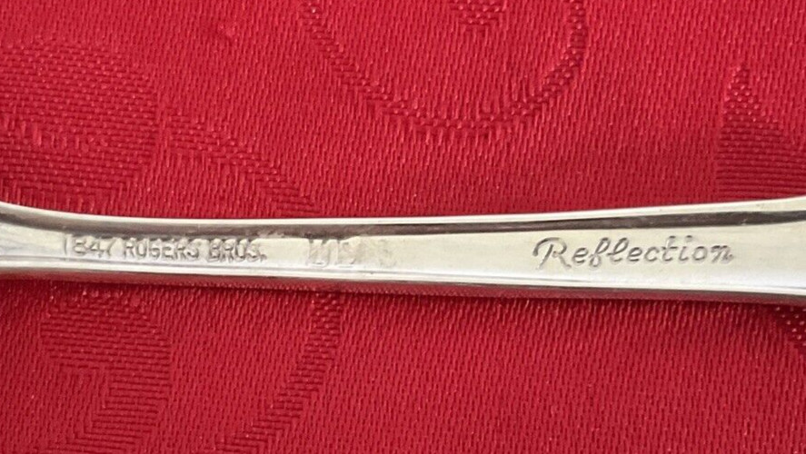 1847 Rogers Bros. silverplate Reflection 2 sugar spoons & 1 butter knife NM…