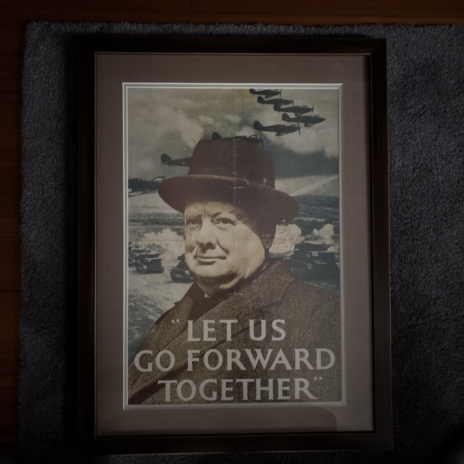 1940s Rare Authentic Winston Churchill World War Two Poster (READ DESCRIPTION)