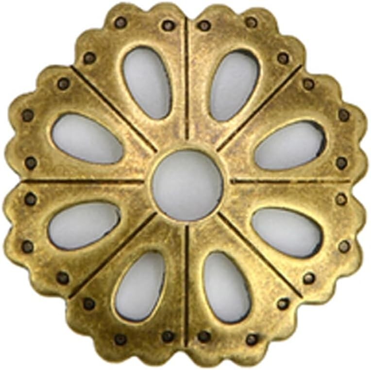 1 Furniture Hardware Cabinet Knob Back Plate Rosette Back Plate ANTQ-Brass Metal