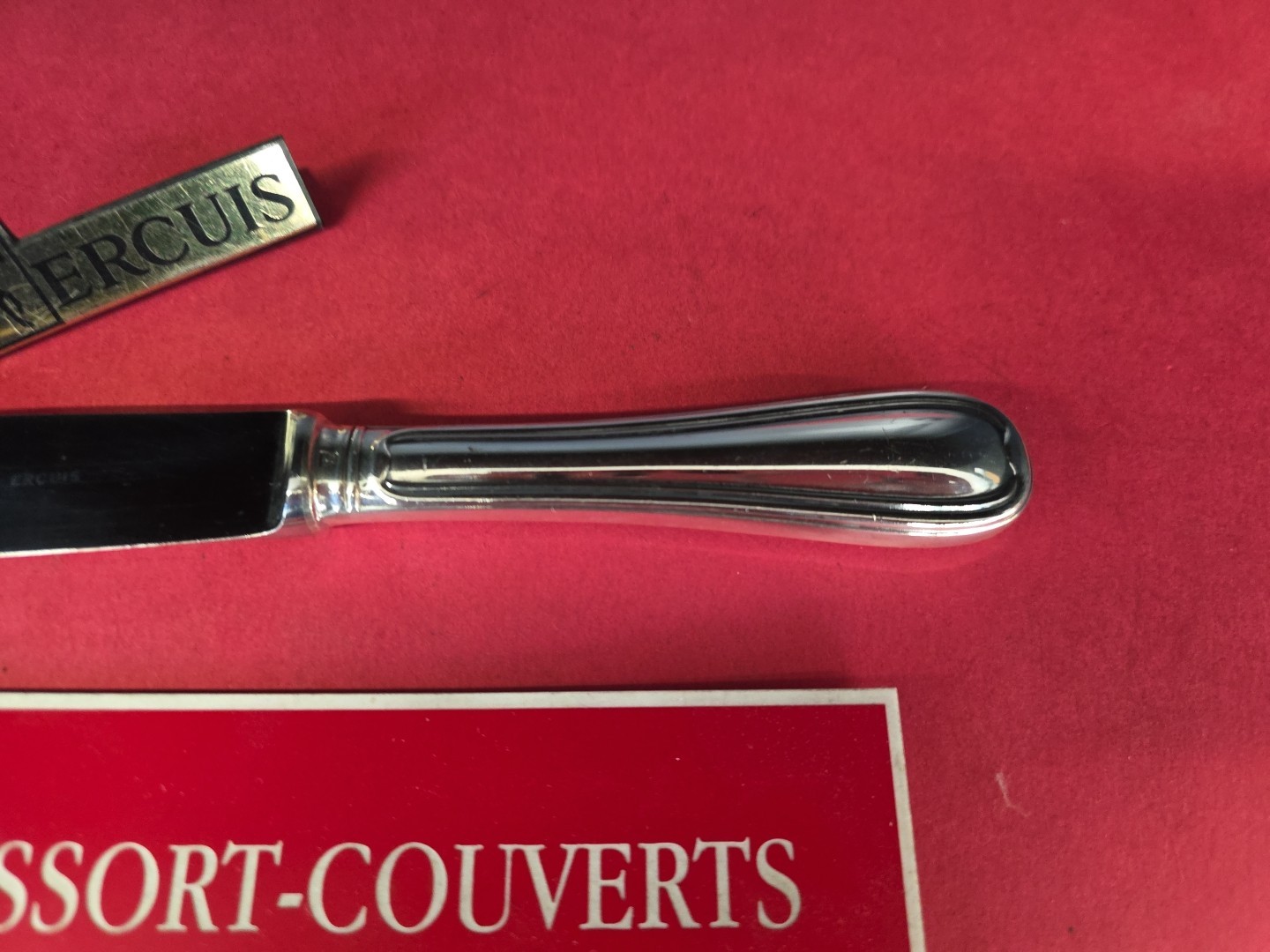 Table Knife 24.5 Cm Auteuil Ercuis Very Good Condition SILVER PLATED