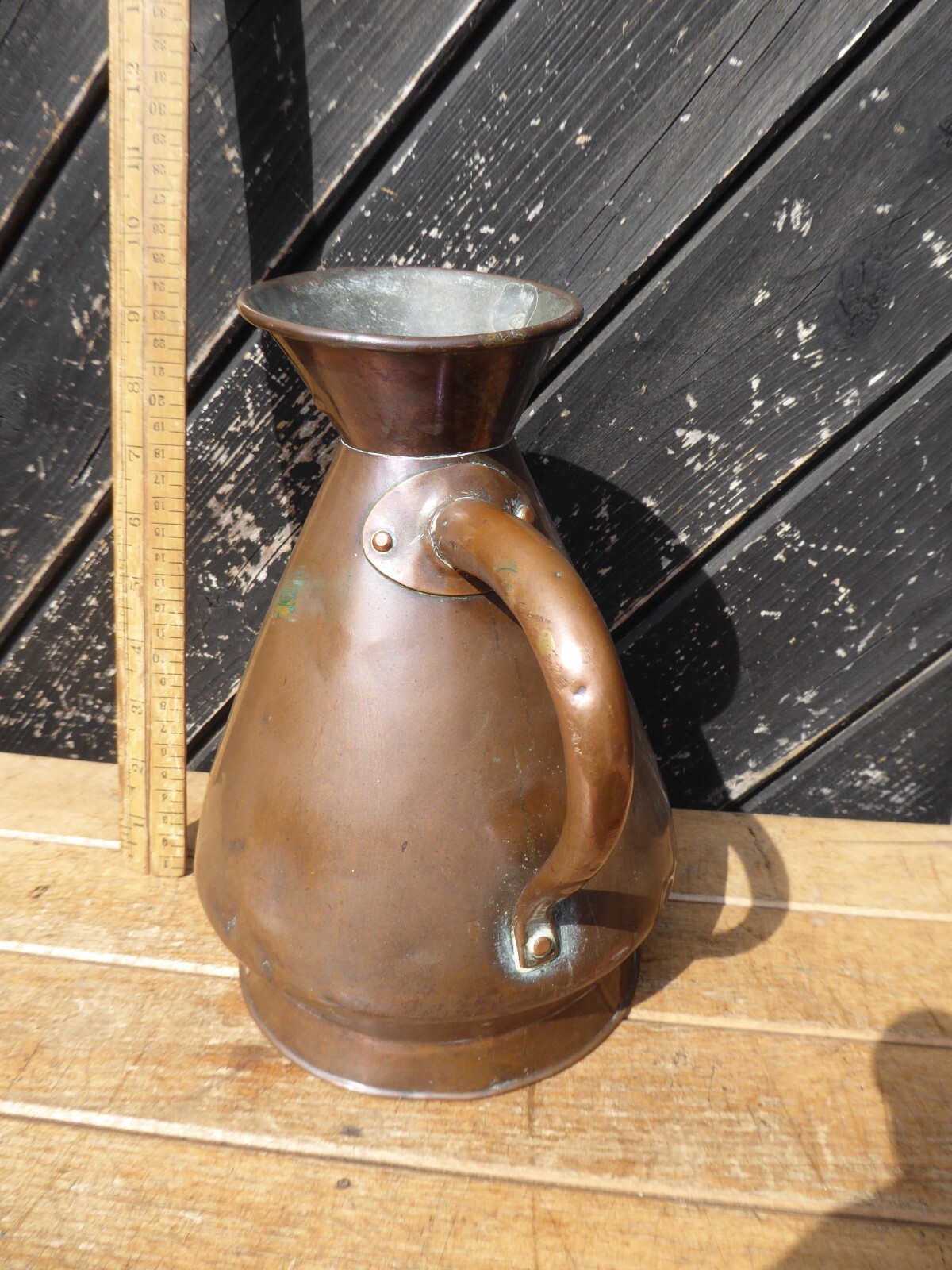 Antique Copper 1/2 Gallon Haystack Jug made by John McGlashan & Co. Glasgow .