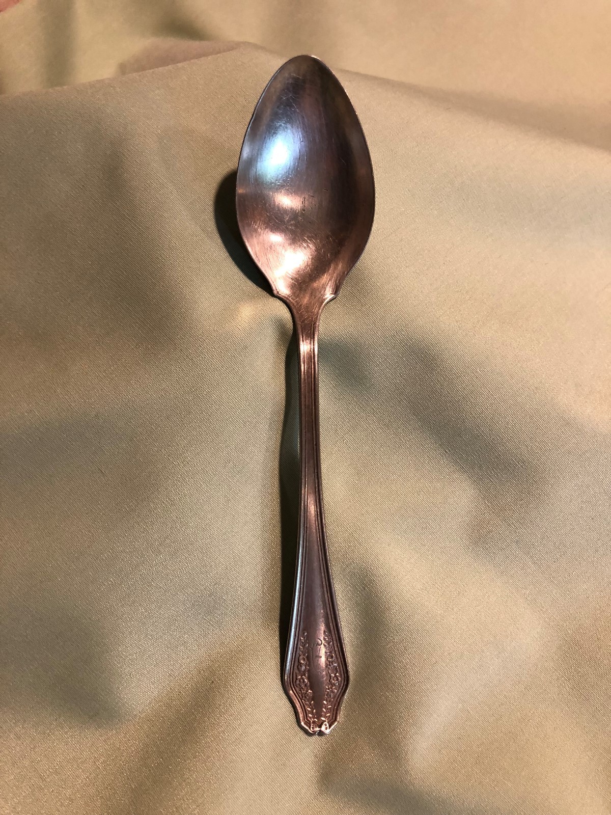 Roger Bros A1 Silverplate Teaspoon; Patented 1914; Garland Pattern
